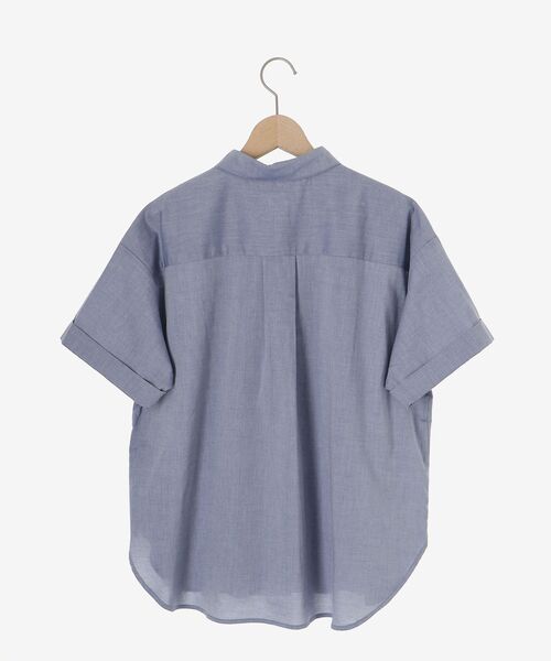 le.coeur blanc(ルクールブラン)の「《1枚で着映え!》フロントフリルレギュラーカラー半袖シャツ(シャツ/ブラウス・レディース・ネイビー/ブラック/ブルー・38)」の12枚目の写真