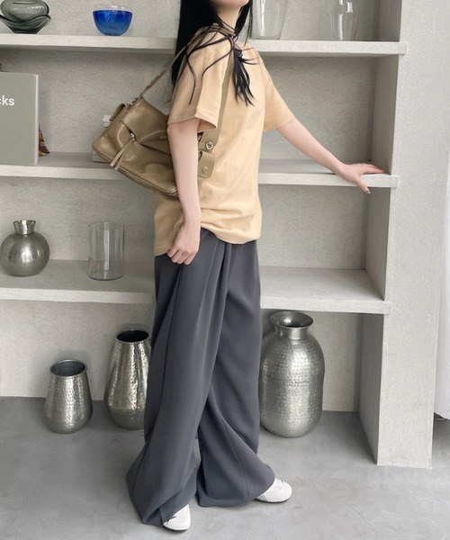 U.S. POLO ASSN.(ユーエスポロアッスン)の「U.S. POLO ASSN. 鹿子 襟口 リブ ライン Tシャツ(Tシャツ/カットソー・レディース・ホワイト/ベージュ/ネイビー・M/L)」の20枚目の写真