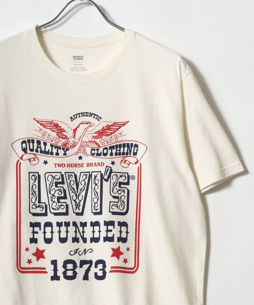Levi's(リーバイス)の「2026SS Levi's/リーバイス RELAXED FIT オーバーサイズ ワンポイントロゴ バックプリント 半袖Tシャツ レディース メンズ(Tシャツ/カットソー・メンズ・ホワイト/ブルー/チャコール/ホワイト系その他/ホワイト系その他2・M/L/XL)」の2枚目の写真