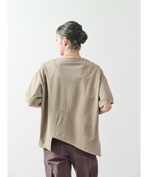 DOLLUPOOPS(ドールアップウップス)の「イレヘムファスナーTシャツ(Tシャツ/カットソー・レディース・グレー/オフホワイト/ブラック/カーキ・38)」の20枚目の写真