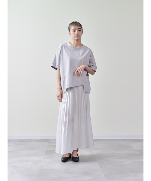 DOLLUPOOPS(ドールアップウップス)の「イレヘムファスナーTシャツ(Tシャツ/カットソー・レディース・グレー/オフホワイト/ブラック/カーキ・38)」の7枚目の写真