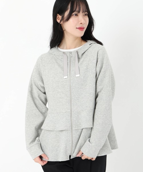 yori 16SS ペプラムジップパーカー ホワイト ☆美品☆ ヨリ STRAWBERRY-FIELDS（ストロベリーフィールズ） パーカー ライズ