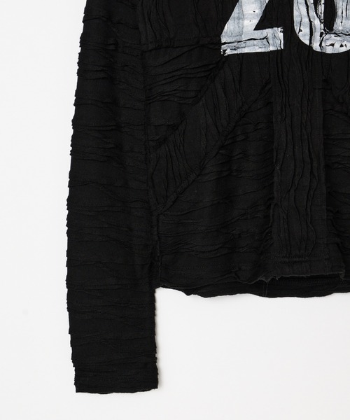 BEEDEN（ビーデン）の「NUMBERING CONNECTION TOPS（Tシャツ/カットソー・レディース・グレー/ブラック・FREE）」の11枚目の写真