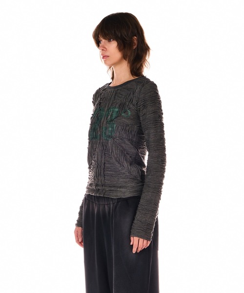 BEEDEN（ビーデン）の「NUMBERING CONNECTION TOPS（Tシャツ/カットソー・レディース・グレー/ブラック・FREE）」の12枚目の写真