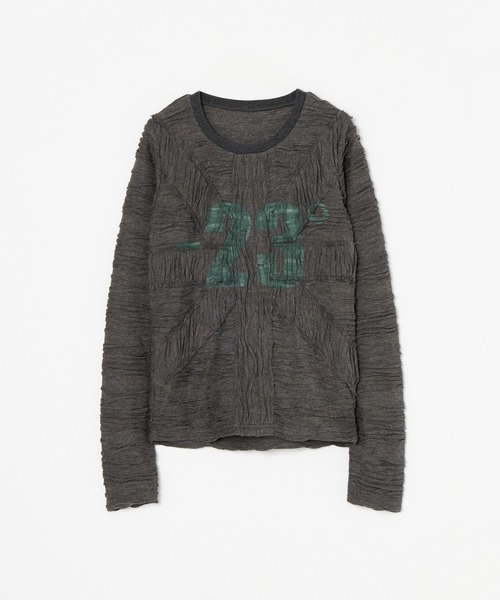 BEEDEN（ビーデン）の「NUMBERING CONNECTION TOPS（Tシャツ/カットソー・レディース・グレー/ブラック・FREE）」の17枚目の写真