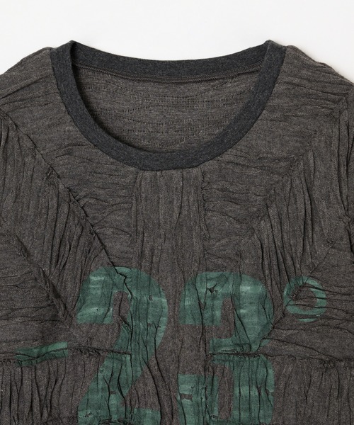 BEEDEN（ビーデン）の「NUMBERING CONNECTION TOPS（Tシャツ/カットソー・レディース・グレー/ブラック・FREE）」の19枚目の写真