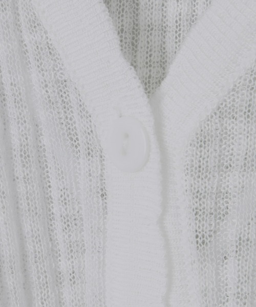 Olu.（オルドット）の「コンパクトシアーカーディガン（カーディガン/ボレロ・レディース・アイボリー/ライトグレー・FREE）」の17枚目の写真