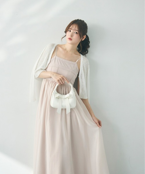 Olu.（オルドット）の「コンパクトシアーカーディガン（カーディガン/ボレロ・レディース・アイボリー/ライトグレー・FREE）」の6枚目の写真