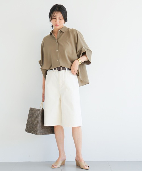 BARNYARDSTORM（バンヤードストーム）の「BARNYARDSTORM / デニムハーフパンツ  / マシンウォッシャブル（デニムパンツ・レディース・ブラック/ホワイト・M/S）」の8枚目の写真