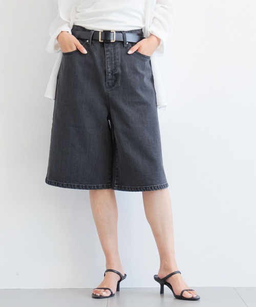 BARNYARDSTORM（バンヤードストーム）の「BARNYARDSTORM / デニムハーフパンツ  / マシンウォッシャブル（デニムパンツ・レディース・ブラック/ホワイト・M/S）」の10枚目の写真