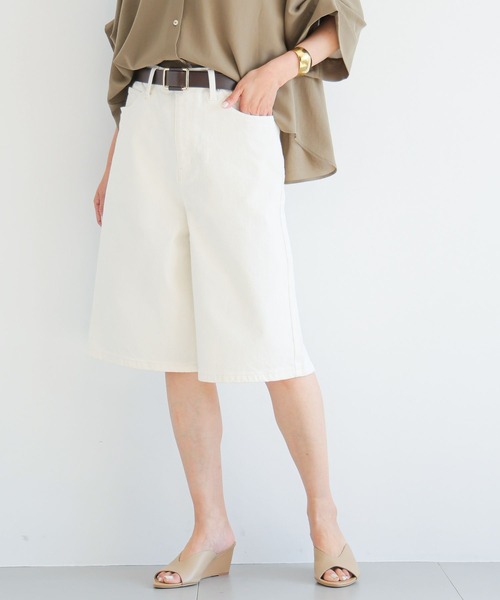 BARNYARDSTORM（バンヤードストーム）の「BARNYARDSTORM / デニムハーフパンツ  / マシンウォッシャブル（デニムパンツ・レディース・ブラック/ホワイト・M/S）」の16枚目の写真