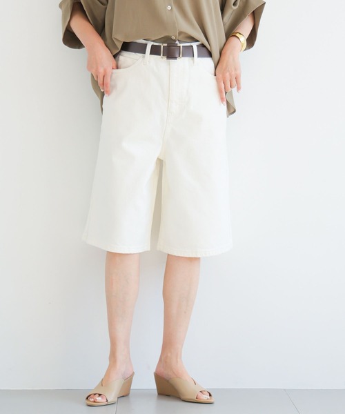 BARNYARDSTORM（バンヤードストーム）の「BARNYARDSTORM / デニムハーフパンツ  / マシンウォッシャブル（デニムパンツ・レディース・ブラック/ホワイト・M/S）」の17枚目の写真