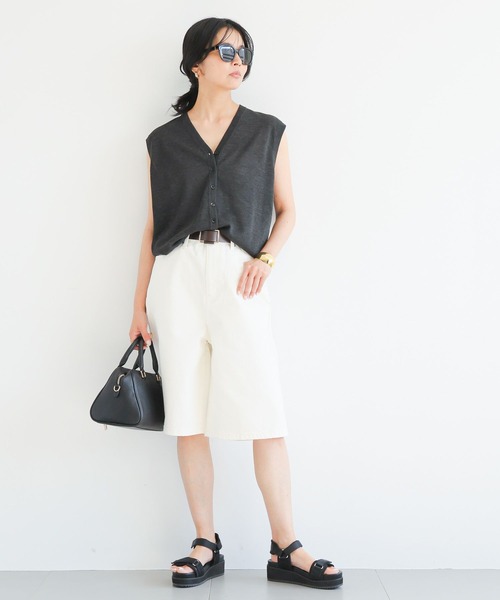 BARNYARDSTORM（バンヤードストーム）の「BARNYARDSTORM / デニムハーフパンツ  / マシンウォッシャブル（デニムパンツ・レディース・ブラック/ホワイト・M/S）」の18枚目の写真