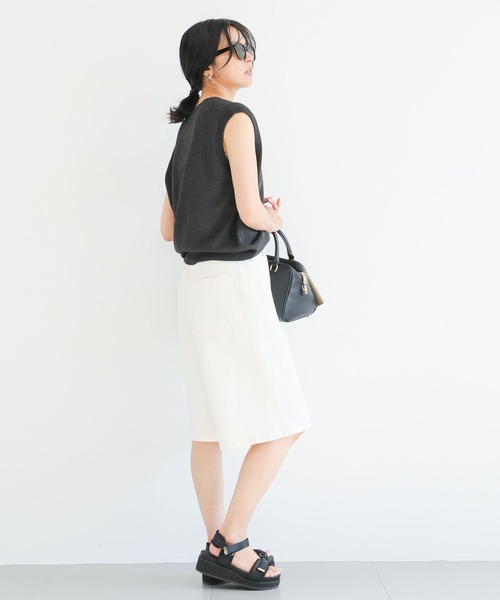 BARNYARDSTORM（バンヤードストーム）の「BARNYARDSTORM / デニムハーフパンツ  / マシンウォッシャブル（デニムパンツ・レディース・ブラック/ホワイト・M/S）」の19枚目の写真