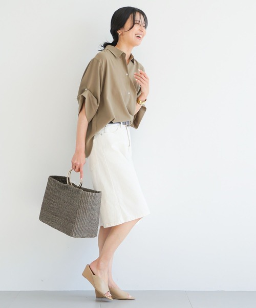 BARNYARDSTORM（バンヤードストーム）の「BARNYARDSTORM / デニムハーフパンツ  / マシンウォッシャブル（デニムパンツ・レディース・ブラック/ホワイト・M/S）」の21枚目の写真