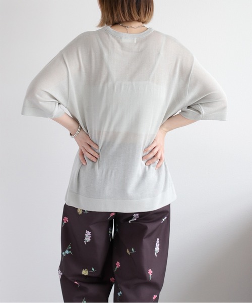 cepo(セポ)の「サガラ刺繍シアーニットプルオーバー(ニット/セーター・レディース・グリーン/キャメル/グレー/オフホワイト/ブラック・M)」の10枚目の写真