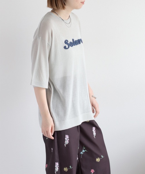 cepo(セポ)の「サガラ刺繍シアーニットプルオーバー(ニット/セーター・レディース・グリーン/キャメル/グレー/オフホワイト/ブラック・M)」の9枚目の写真