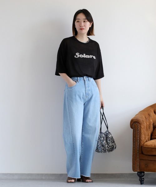 cepo(セポ)の「サガラ刺繍シアーニットプルオーバー(ニット/セーター・レディース・グリーン/キャメル/グレー/オフホワイト/ブラック・M)」の8枚目の写真