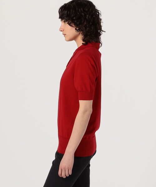 TOMORROWLAND (トゥモローランド)の「SUPER A MARKET SHORT SLEEVE POLO(ニット/セーター・レディース・レッド/ブラック/ホワイト・S)」の13枚目の写真