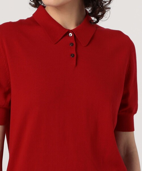 TOMORROWLAND (トゥモローランド)の「SUPER A MARKET SHORT SLEEVE POLO(ニット/セーター・レディース・レッド/ブラック/ホワイト・S)」の4枚目の写真