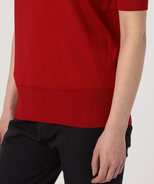 TOMORROWLAND (トゥモローランド)の「SUPER A MARKET SHORT SLEEVE POLO(ニット/セーター・レディース・レッド/ブラック/ホワイト・S)」の7枚目の写真