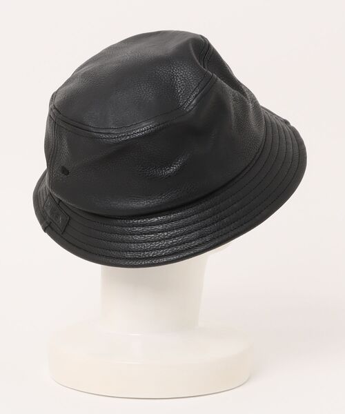 AVIREX（アヴィレックス）の「【AVIREX】SYNTHETIC LEATHER BUCKET HAT（ハット・メンズ・ブラウン/ブラック・FREE）」の3枚目の写真