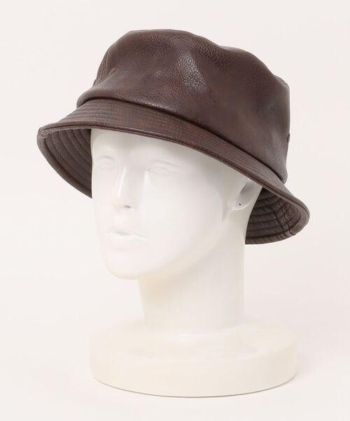 AVIREX（アヴィレックス）の「【AVIREX】SYNTHETIC LEATHER BUCKET HAT（ハット・メンズ・ブラウン/ブラック・FREE）」の8枚目の写真