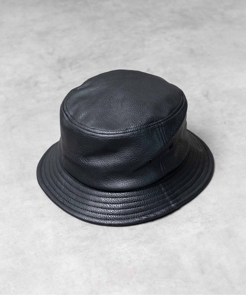 AVIREX（アヴィレックス）の「【AVIREX】SYNTHETIC LEATHER BUCKET HAT（ハット・メンズ・ブラウン/ブラック・FREE）」の6枚目の写真