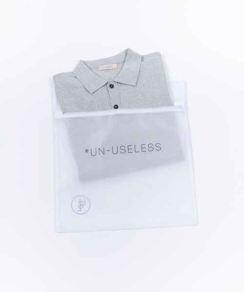 UN-USELESS】アンユースレス/ USL LINEN POLO KNITEE
