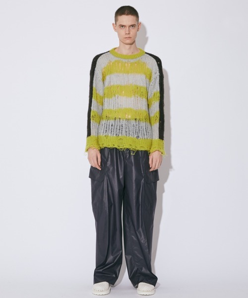 beautiful people（ビューティフルピープル）の「highcount chintz    cloth bow silhoue PT（カーゴパンツ・レディース・オリーブ/ネイビー・36/38）」の8枚目の写真