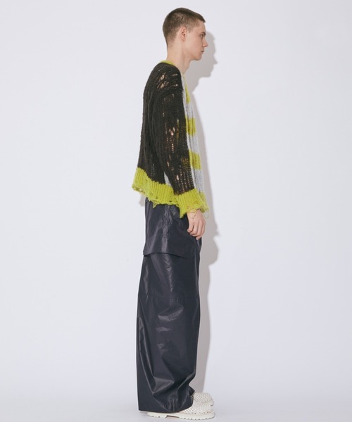 beautiful people（ビューティフルピープル）の「highcount chintz    cloth bow silhoue PT（カーゴパンツ・レディース・オリーブ/ネイビー・36/38）」の9枚目の写真