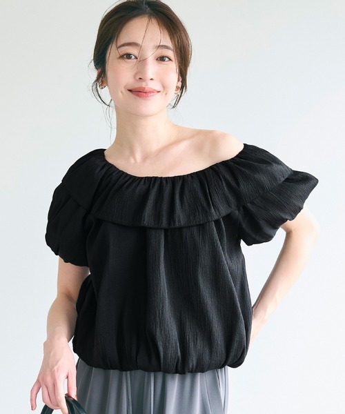 coca（coca）（コカ）の「【WEB限定セール】シアーブラウス（シャツ/ブラウス・レディース・ブラック/ドット・M/L）」の2枚目の写真
