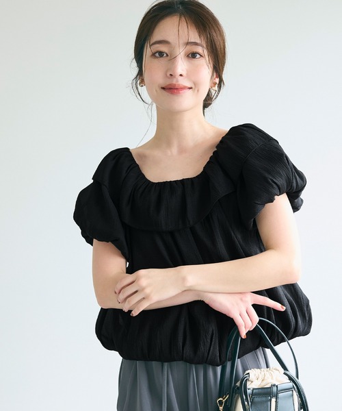 coca（coca）（コカ）の「【WEB限定セール】シアーブラウス（シャツ/ブラウス・レディース・ブラック/ドット・M/L）」の6枚目の写真