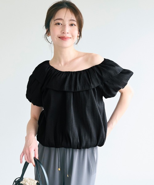 coca（coca）（コカ）の「【WEB限定セール】シアーブラウス（シャツ/ブラウス・レディース・ブラック/ドット・M/L）」の7枚目の写真