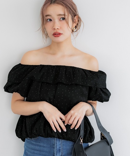 coca（coca）（コカ）の「【WEB限定セール】シアーブラウス（シャツ/ブラウス・レディース・ブラック/ドット・M/L）」の13枚目の写真