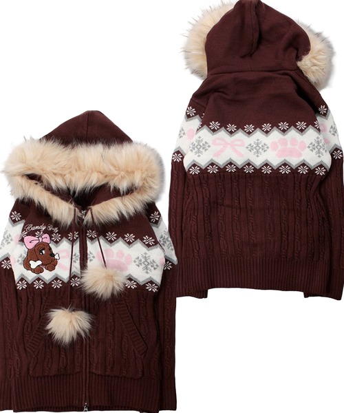 セール】【GALFY/ガルフィー】らぶりぃ！ニットパーカー（パーカー