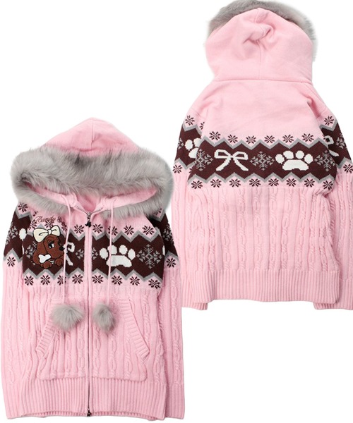 セール】【GALFY/ガルフィー】らぶりぃ！ニットパーカー（パーカー