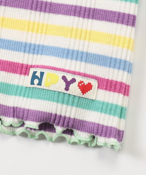 BREEZE（ブリーズ）の「【リンク/ジュニア対応】ボーダーリブタンク（タンクトップ・キッズ・ブラック/ピンク/レインボー・80/90/100/110/120/130/140）」の13枚目の写真