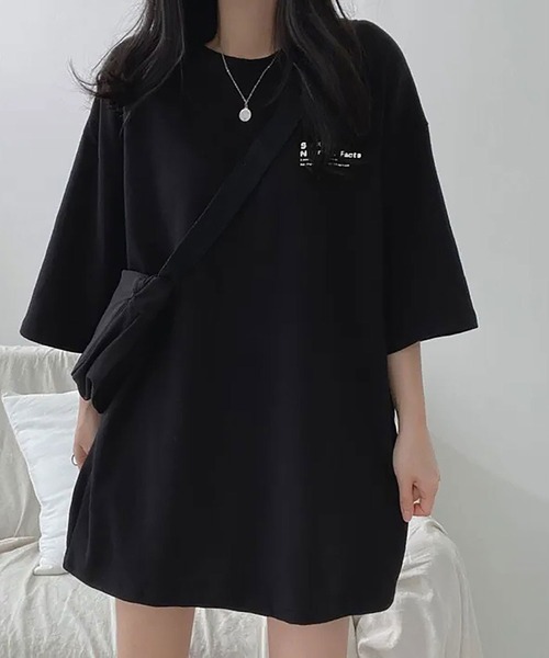 Asterellivi(アステレリビ)の「バックプリントビックTシャツ(Tシャツ/カットソー・レディース・ホワイト/グリーン/ブラック/ブルー・FREE)」の10枚目の写真