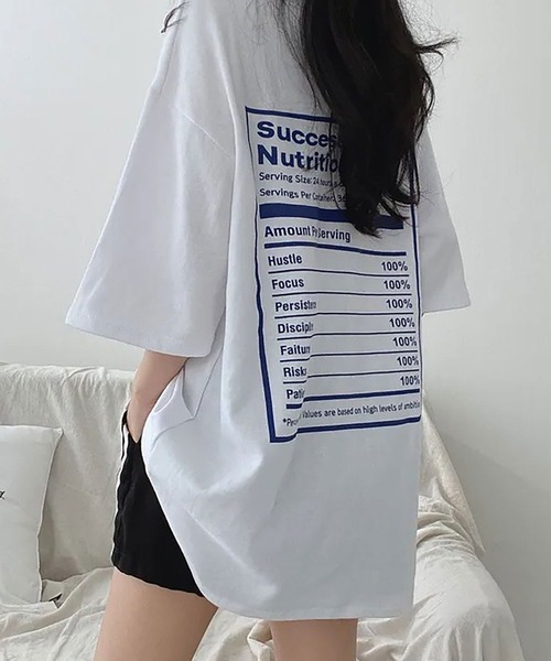 Asterellivi(アステレリビ)の「バックプリントビックTシャツ(Tシャツ/カットソー・レディース・ホワイト/グリーン/ブラック/ブルー・FREE)」の9枚目の写真