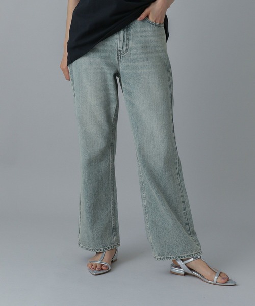 GLOBAL WORK（グローバルワーク）の「MATINEE LINE/デニムフレアパンツ/498304（デニムパンツ・レディース・ブルー/ライトブルー・SMALL/MEDIUM/LARGE）」の18枚目の写真