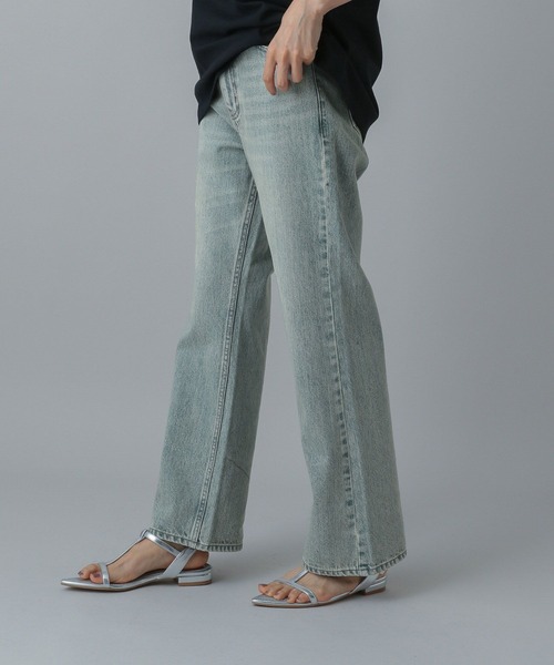 GLOBAL WORK（グローバルワーク）の「MATINEE LINE/デニムフレアパンツ/498304（デニムパンツ・レディース・ブルー/ライトブルー・SMALL/MEDIUM/LARGE）」の16枚目の写真