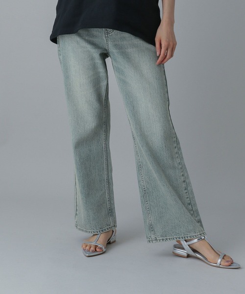 GLOBAL WORK（グローバルワーク）の「MATINEE LINE/デニムフレアパンツ/498304（デニムパンツ・レディース・ブルー/ライトブルー・SMALL/MEDIUM/LARGE）」の14枚目の写真