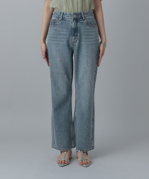 GLOBAL WORK（グローバルワーク）の「MATINEE LINE/デニムフレアパンツ/498304（デニムパンツ・レディース・ブルー/ライトブルー・SMALL/MEDIUM/LARGE）」の13枚目の写真