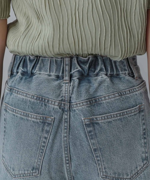 GLOBAL WORK（グローバルワーク）の「MATINEE LINE/デニムフレアパンツ/498304（デニムパンツ・レディース・ブルー/ライトブルー・SMALL/MEDIUM/LARGE）」の9枚目の写真