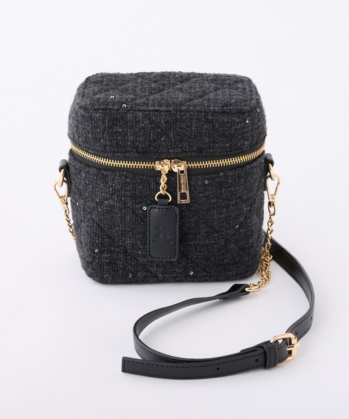 one after another NICE CLAUP（ワンアフターアナザーナイスクラップ）の「【WEB限定】キルティングバニティーショルダーバッグ（ショルダーバッグ・レディース・ピンク/ブラック/アイボリー/ホワイト系その他/ブラック系その他・FREE）」の4枚目の写真