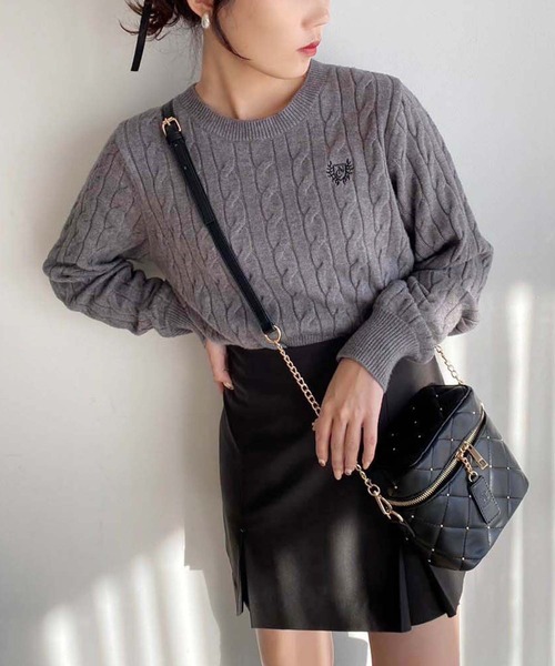 one after another NICE CLAUP（ワンアフターアナザーナイスクラップ）の「【WEB限定】キルティングバニティーショルダーバッグ（ショルダーバッグ・レディース・ピンク/ブラック/アイボリー/ホワイト系その他/ブラック系その他・FREE）」の12枚目の写真