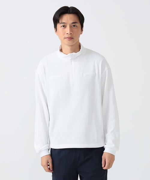 セール】B.G.THREE / ALL-TINE ナイロン裏毛 ハーフジップ スウェット