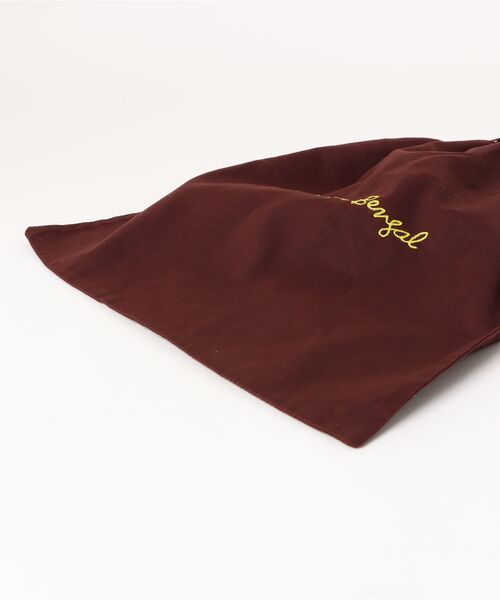 MAISON BENGAL（マイソンベンガル）の「【Maison Bengal】巾着バッグ　コットン　トートバッグ（トートバッグ・レディース・レッド/ブラウン/オレンジ/ナチュラル/ブラック・FREE）」の7枚目の写真