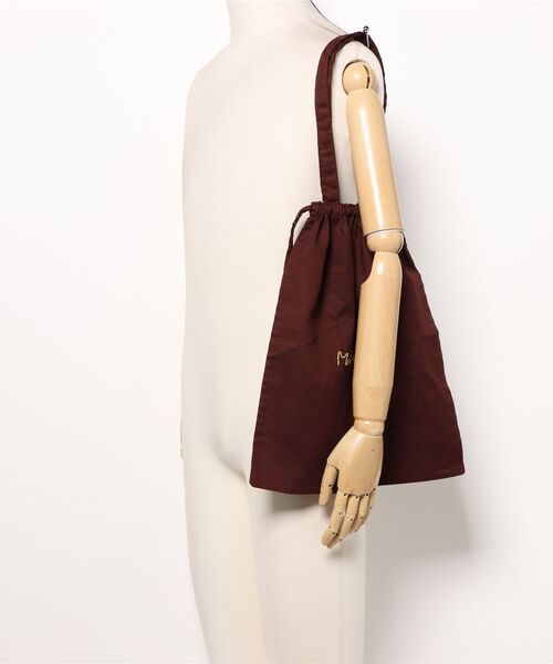 MAISON BENGAL（マイソンベンガル）の「【Maison Bengal】巾着バッグ　コットン　トートバッグ（トートバッグ・レディース・レッド/ブラウン/オレンジ/ナチュラル/ブラック・FREE）」の9枚目の写真